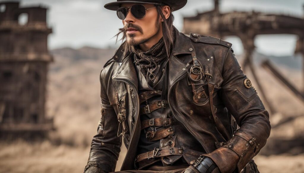 Leather in men's steampunk fashion