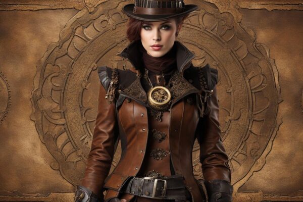 Leather in steampunk outfits