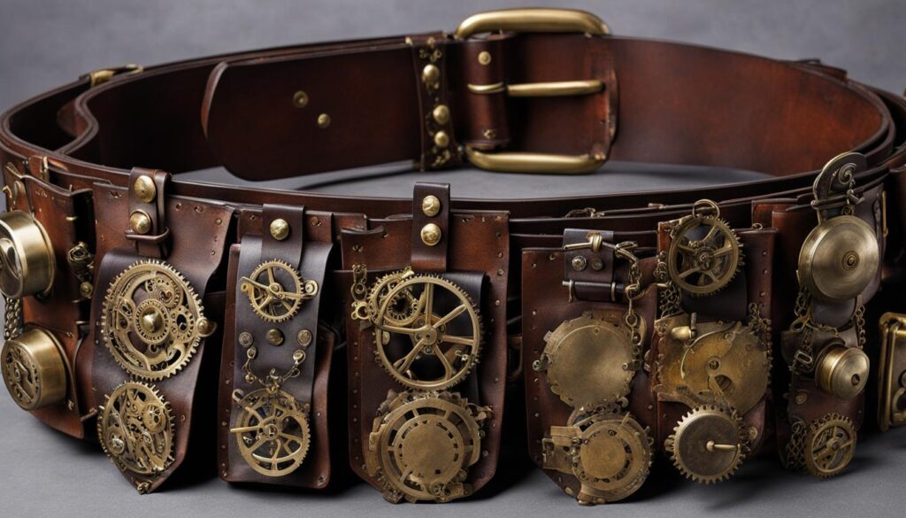 Steampunk belt and pouches