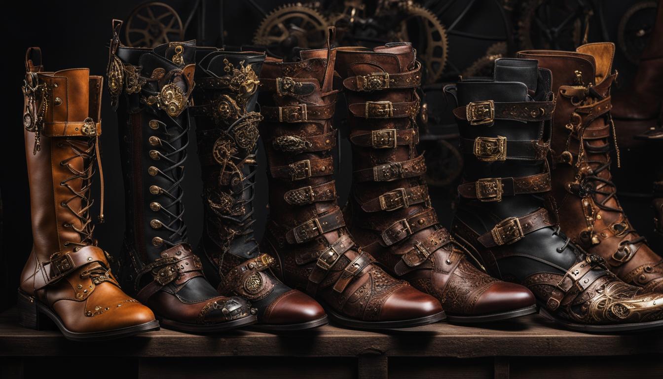 Steampunk boots selection
