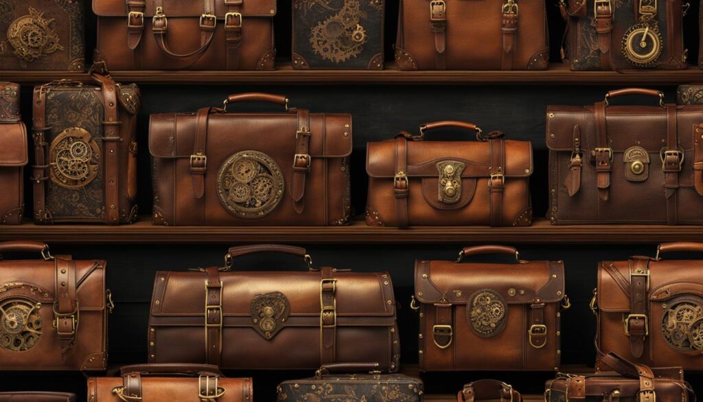 Steampunk-themed bags