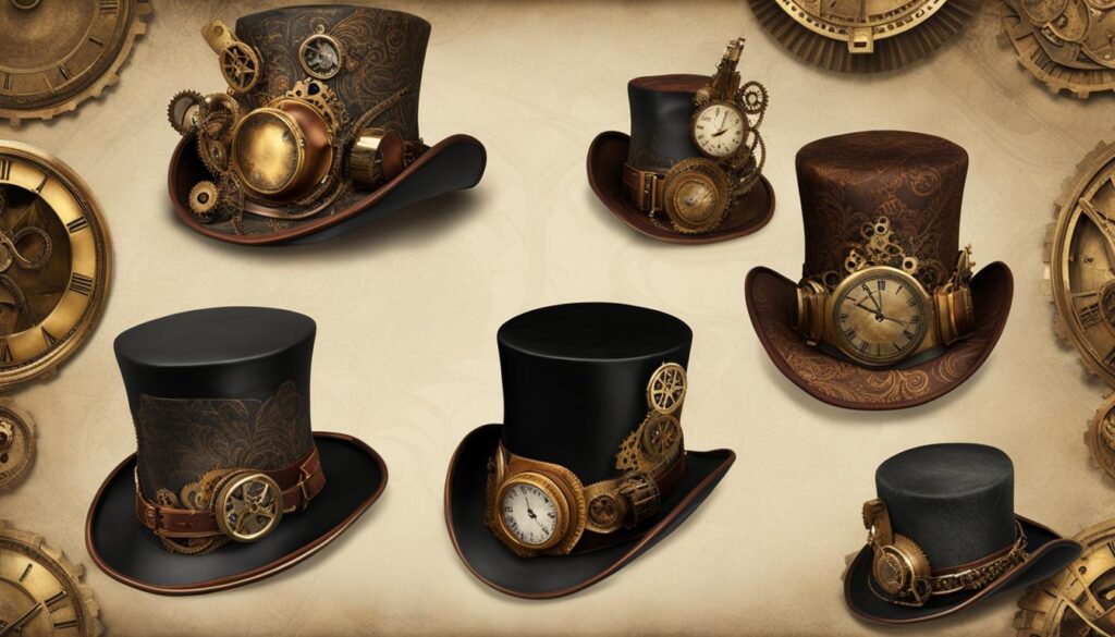 Top hats in steampunk fashion