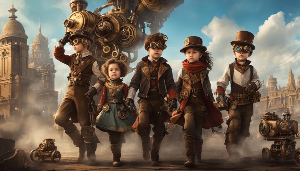 Fun steampunk fashion for youngsters