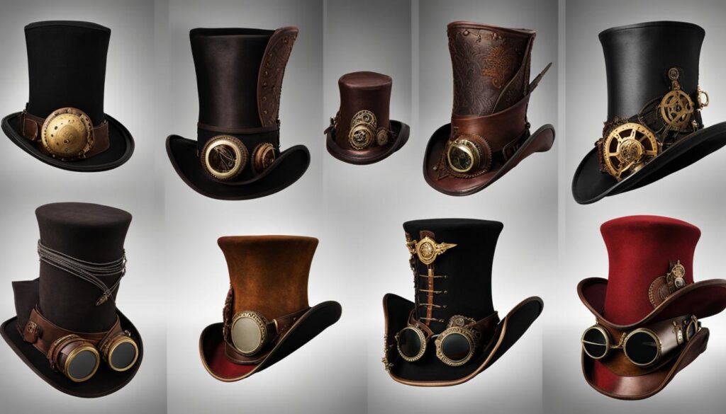 Leather and Felt Steampunk Hats