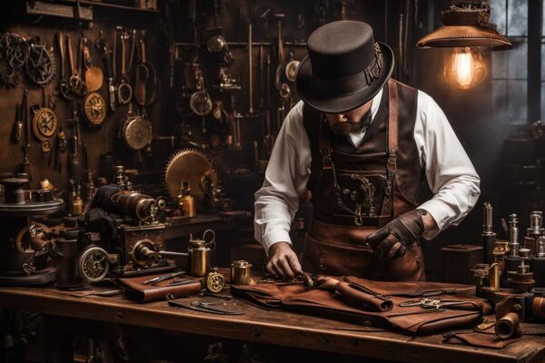 Leatherworking in steampunk DIY