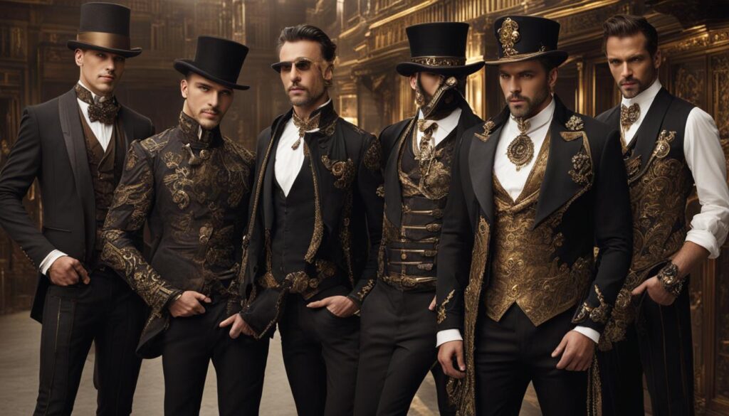 Steampunk tuxedos and suits