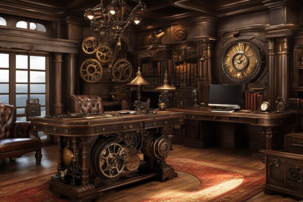 Steampunk workspace design