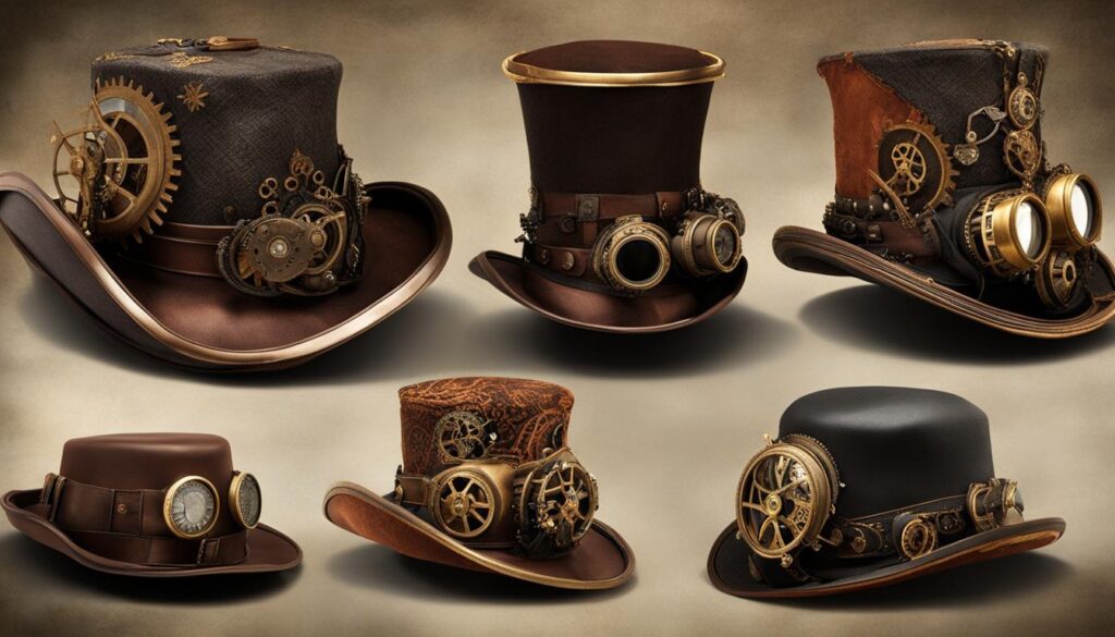Unique steampunk hat designs