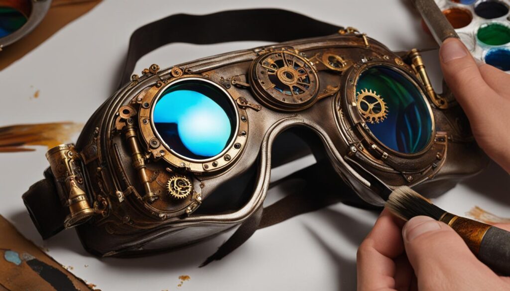 design your own steampunk goggles
