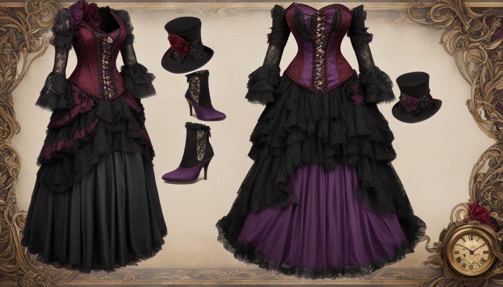 Gothic-inspired steampunk attire