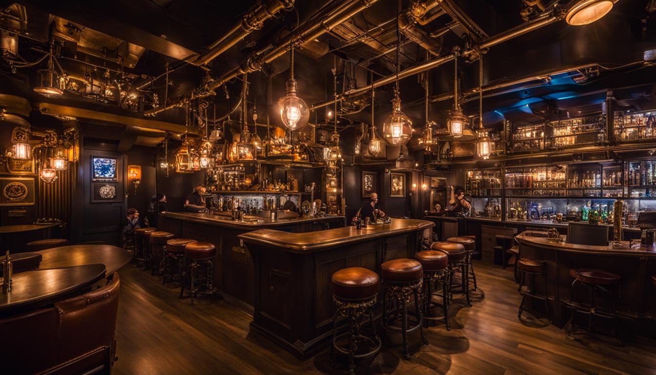 Steampunk gaming cafes