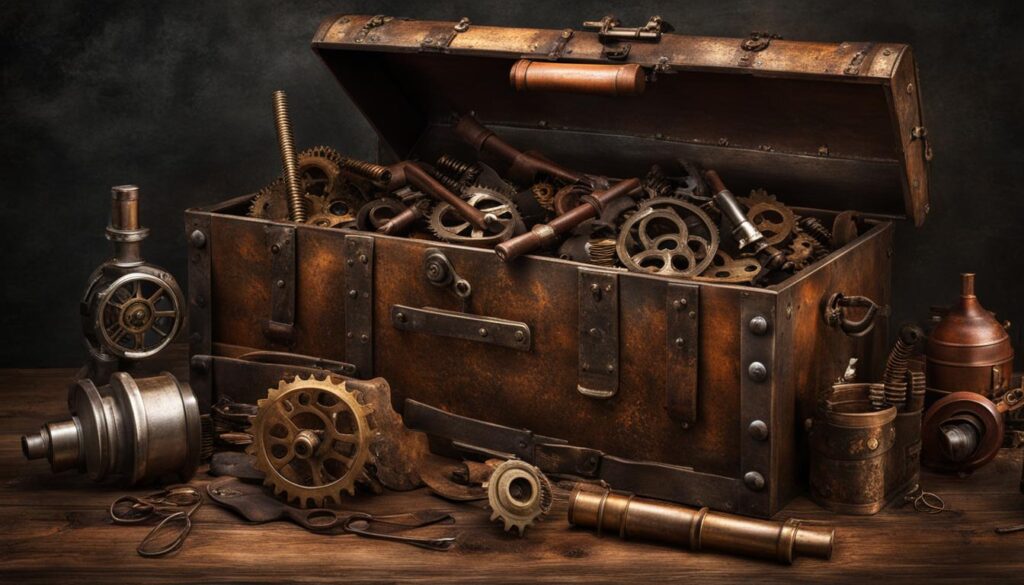 materials and tools for steampunk art