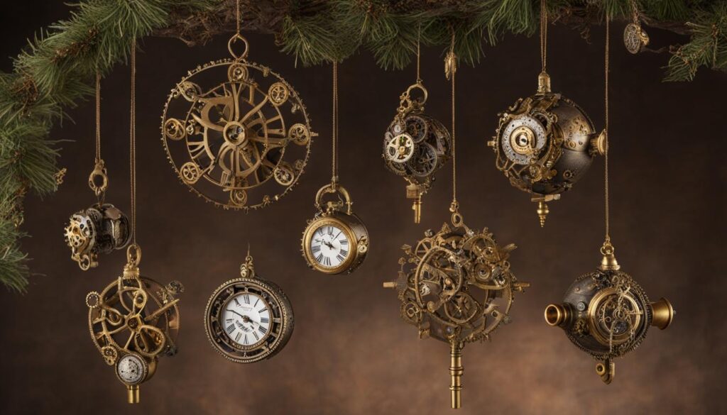 steampunk themed ornaments for parties